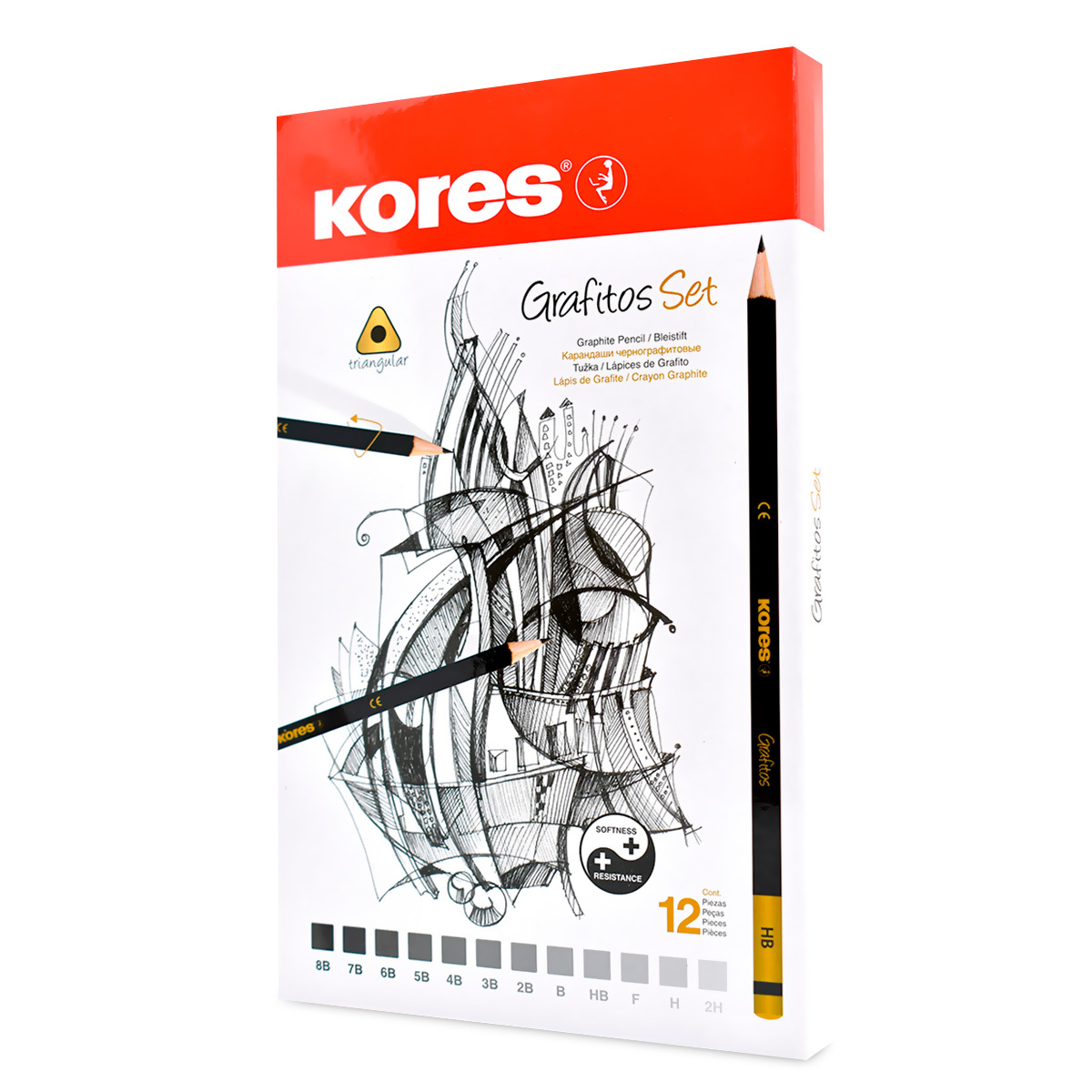 Lápices Graduados Kores 12 piezas