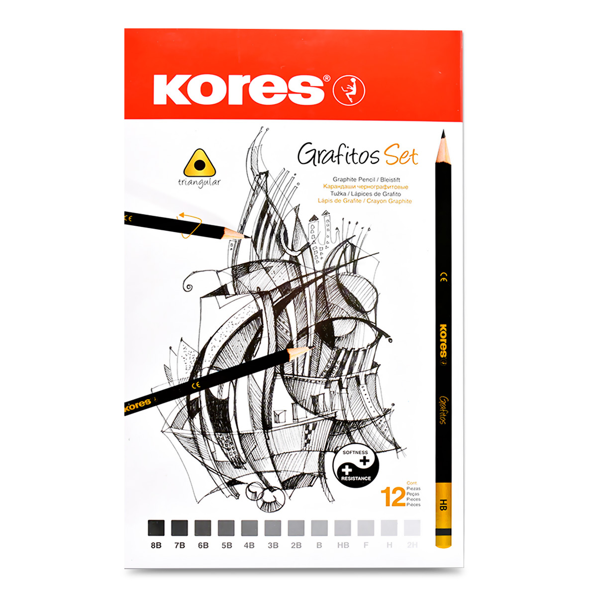 Lápices Graduados Kores 12 piezas