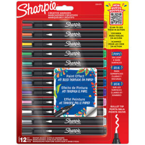 Marcadores Sharpie Acrílicos Punta Bala Surtidos con 12 Piezas
